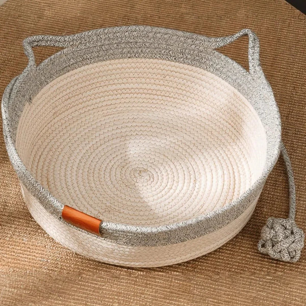Panier Cocon Tressé pour Chat